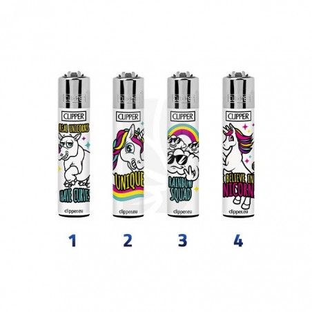 COMPRA y COLECCIONA Mechero CLIPPER Classic Amazing Unicorn Rainbow