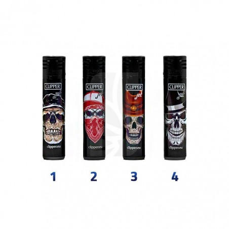 COMPRA y COLECCIONA Mechero CLIPPER Large Skulls 4