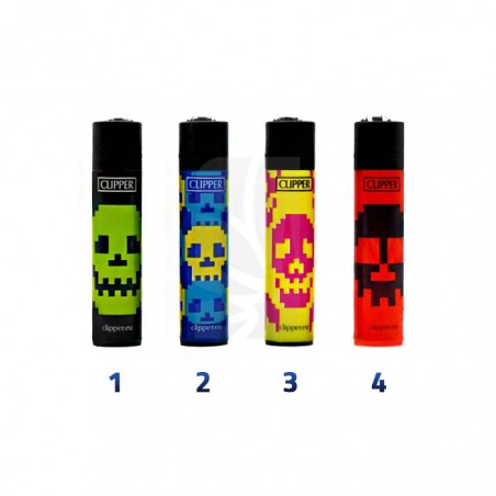 COMPRA y COLECCIONA Mechero CLIPPER Large Rock Skull B