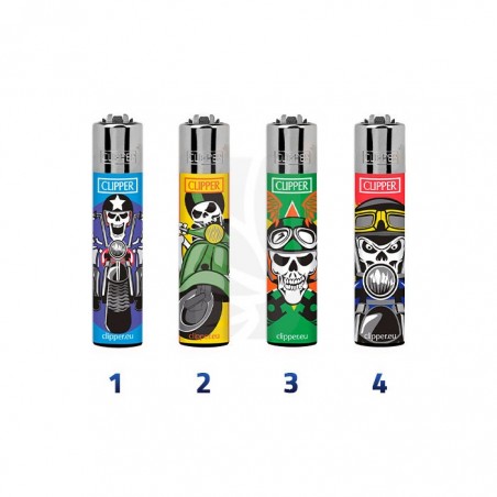 COMPRA y COLECCIONA Mechero Clipper Skulls Ride