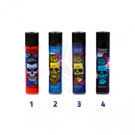 COMPRA y COLECCIONA Mechero Clipper Skull Jet Flame