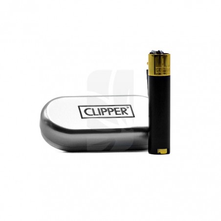 Mechero Clipper Black&Gold