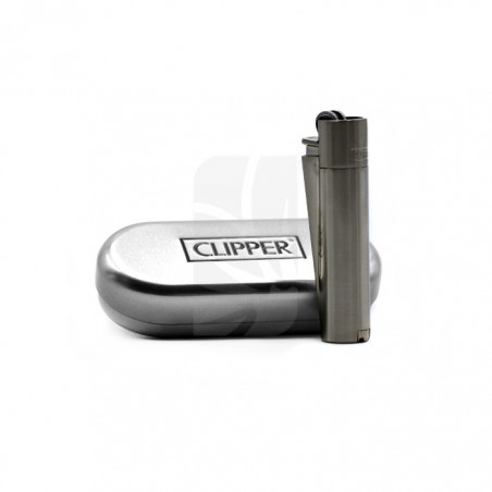 Mechero Clipper Metal Piedra Regulable + caja