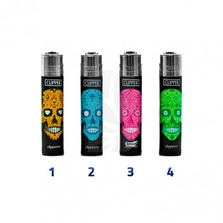 COMPRA y COLECCIONA Mechero CLIPPER Mexican Skull 4