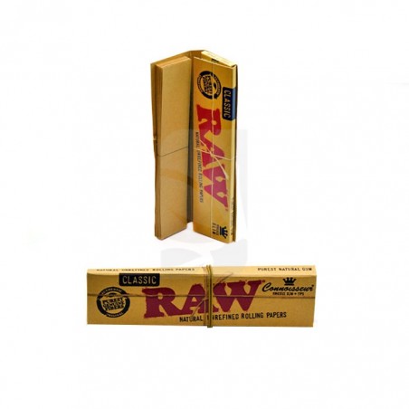 RAW Connoisseur King Size + Tips Classic papel