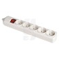 Base Bipolar 5 tomas con T/T lateral 16A 250V Interruptor luminoso