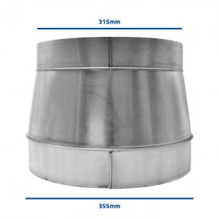 Acople Reducción Metal 355-315 mm. Alta
