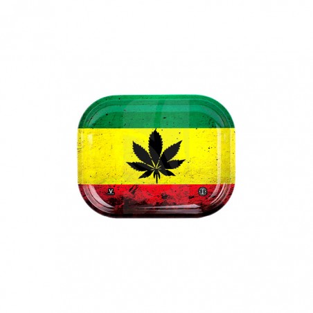 Comprar Bandeja de Liar Pequeña de Rasta Leaf de V Syndicate 18 x 14 cm.