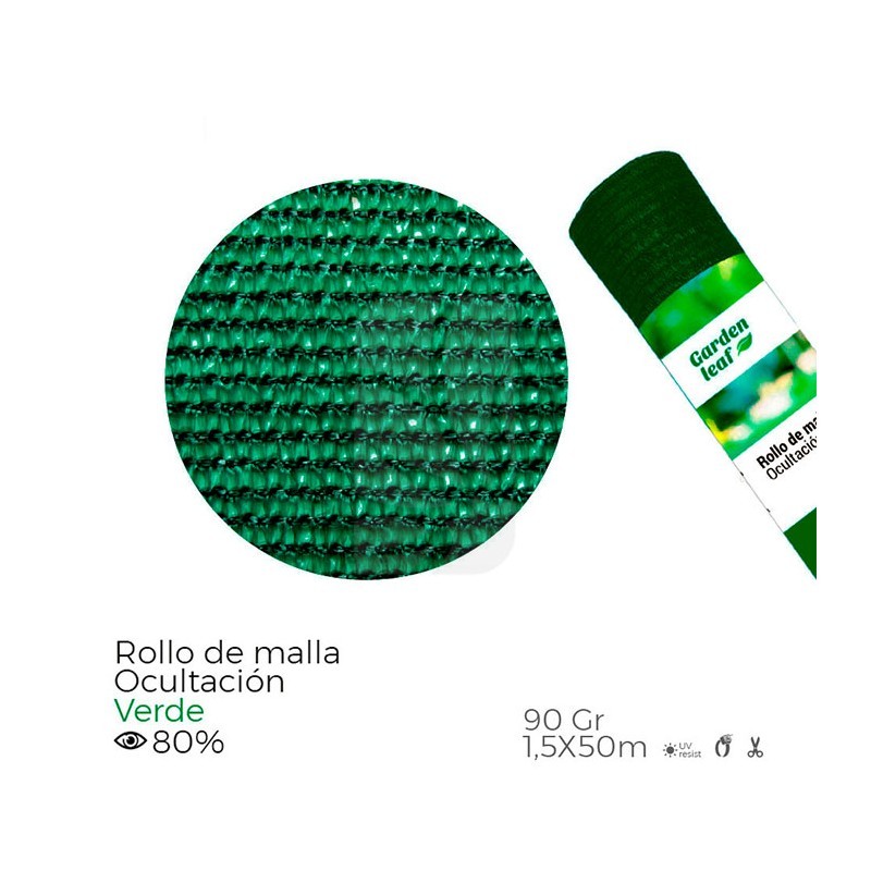 ROLLO MALLA OCULTACIÓN VERDE 100% - 2X100 (PRECIO M²) - Repuestos