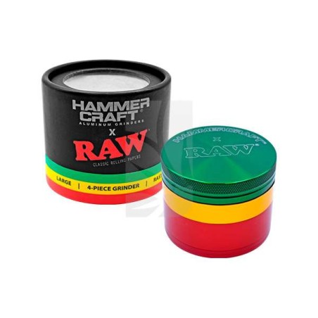 Grinder RAW M Hammercraft Rasta 4 partes