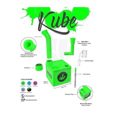 Bong Kube de silicona Verde