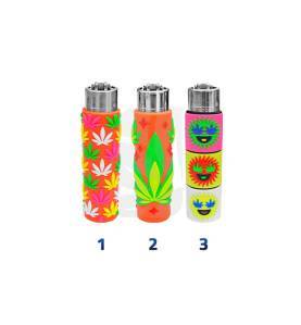 Mecheros CLIPPER Pop Leaves 16 con Funda Large