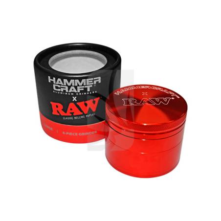 Grinder RAW S Hammercraft Rojo 4 Partes