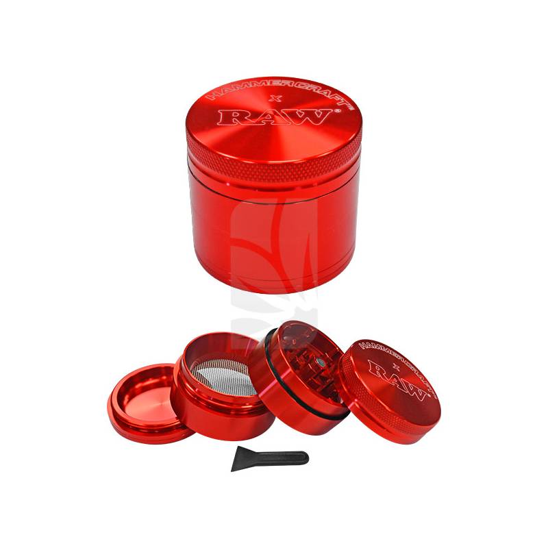 Grinder RAW L Hammercraft Rojo 4 partes