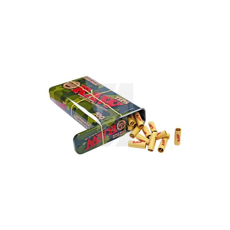 Filtros RAW Prerolled Caja Camuflaje 100 u.