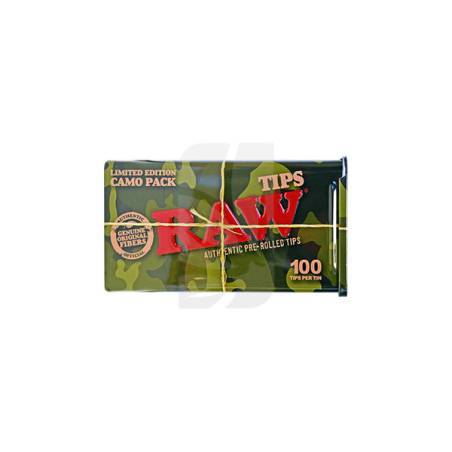 Filtros RAW Prerolled Caja Camuflaje 100 u.