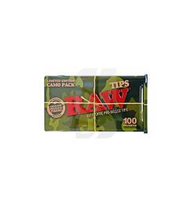 Filtros RAW Prerolled Caja Camuflaje 100 u.