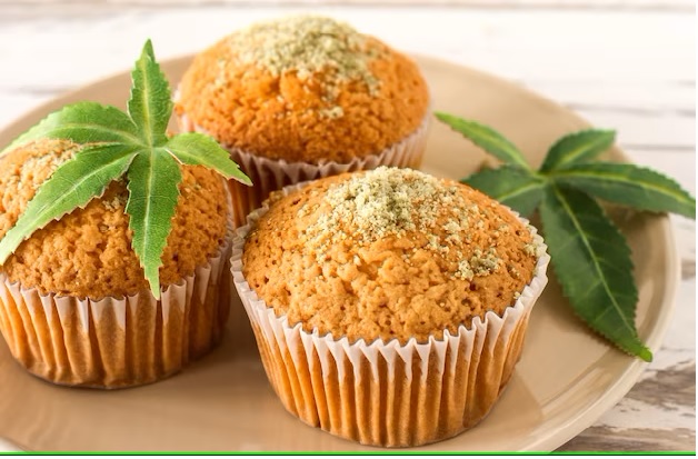 receta de muffins de manzana con cannabis